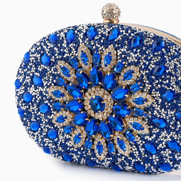 New Verano Hill Blue Collete Clutch Bag - Picture 3 of 7